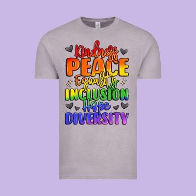 Inspirational Words In Rainbow Colors Vintage Tee Designed By Lillyallendesigns