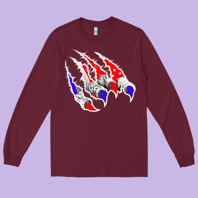 American Flag Claw Long Sleeve Tee Designed By Bettercallsaul