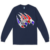 Navy American Flag Claw Long Sleeve Tee - Bettercallsaul