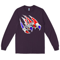 Plum American Flag Claw Long Sleeve Tee - Bettercallsaul