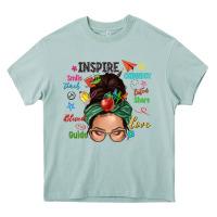 Arona Teacher messy bun caucasian Heavy Core Tee - NancyCooperArtShop