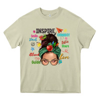 Mossy Teacher messy bun caucasian Heavy Core Tee - NancyCooperArtShop