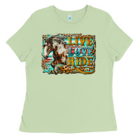 Matcha live love ride horse Ladies Tee - LillyAllenDesigns