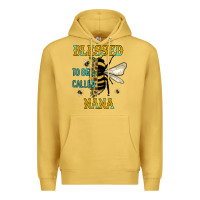 Antique Gold Blessed To Bee Nana Premium Hoodie - JahusDesignShop