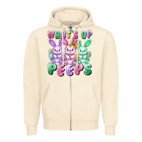 Sandshell What's up peeps Easter bunnies Easter Day Zipper Hoodie - CowGirlArtShop
