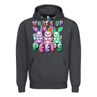 Smoke What's up peeps Easter bunnies Easter Day Zipper Hoodie - CowGirlArtShop