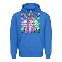 True Royal What's up peeps Easter bunnies Easter Day Zipper Hoodie - CowGirlArtShop