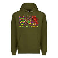 Army Green peace love crawfish olivia Premium Hoodie - OliviaCreatesArt