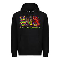 Black peace love crawfish olivia Premium Hoodie - OliviaCreatesArt
