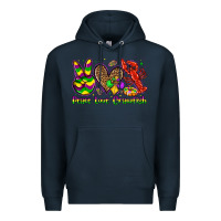 Navy peace love crawfish olivia Premium Hoodie - OliviaCreatesArt