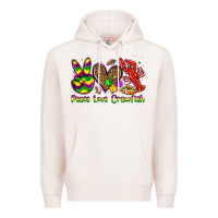 Pale Pink peace love crawfish olivia Premium Hoodie - OliviaCreatesArt