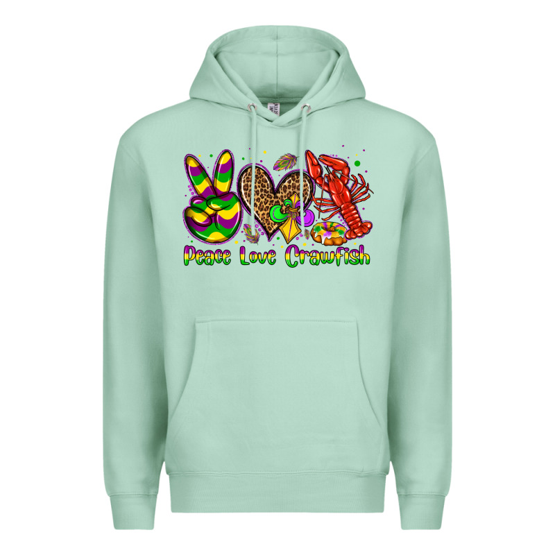Peace Love Crawfish Olivia Premium Hoodie by OliviaCreatesArt | Teevron