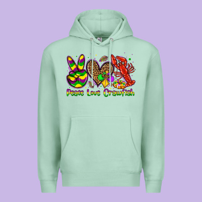 Peace Love Crawfish Olivia Premium Hoodie Designed By Oliviacreatesart