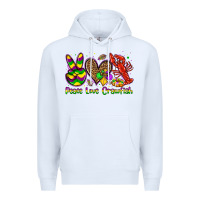 White peace love crawfish olivia Premium Hoodie - OliviaCreatesArt