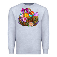 Heather Grey Easter Eggs Hamper Premium Sweatshirt - BundleAndBundleShop