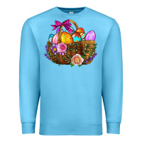 Ocean Blue Easter Eggs Hamper Premium Sweatshirt - BundleAndBundleShop