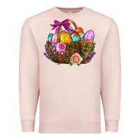 Pale Pink Easter Eggs Hamper Premium Sweatshirt - BundleAndBundleShop