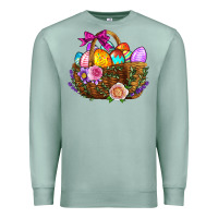 Seafoam Easter Eggs Hamper Premium Sweatshirt - BundleAndBundleShop