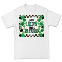 White not lucky just blessed Premium Tee - MaliasSmallBusiness
