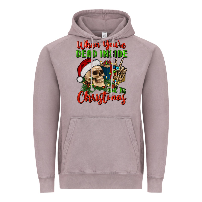 When You’re Dead Inside But It's Christmas Vintage Hoodie by BundleAndBundleShop | Teevron