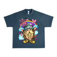 Midnight Navy best mom gnome rainbow clouds butterfly glitter Urban Heavy Tee - LillyAllenDesigns