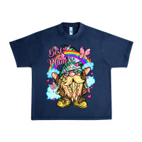Navy best mom gnome rainbow clouds butterfly glitter Urban Heavy Tee - LillyAllenDesigns