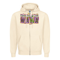 Sandshell Mardi Gras Mama with Beads Zipper Hoodie - HowdyJamesFarm
