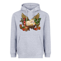 Heather Grey joy christmas with baby jesus bbs Heavyweight Hoodie - BundleAndBundleShop