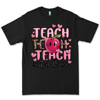 Black teach teach teach with love Premium Tee - MaliasSmallBusiness