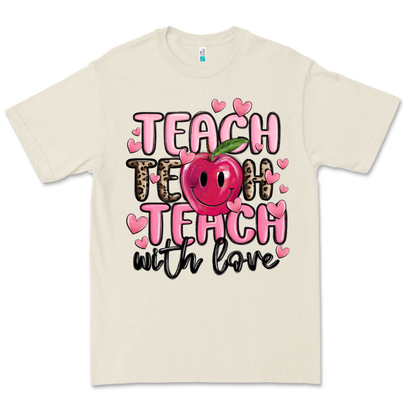 Teach Teach Teach With Love Premium Tee by MaliasSmallBusiness | Teevron