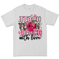 Dove Grey teach teach teach with love Premium Tee - MaliasSmallBusiness