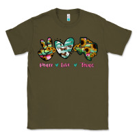 Army Green Peace Love Texas Classic Tee - RanaPortraitStore
