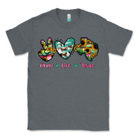 Charcoal Heather Peace Love Texas Classic Tee - RanaPortraitStore