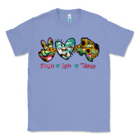 Colony Blue Peace Love Texas Classic Tee - RanaPortraitStore