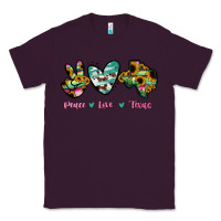 Plum Peace Love Texas Classic Tee - RanaPortraitStore