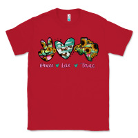Red Peace Love Texas Classic Tee - RanaPortraitStore