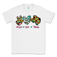 White Peace Love Texas Classic Tee - RanaPortraitStore