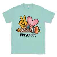 Seafoam peace love preschool Classic Tee - JahusDesignShop