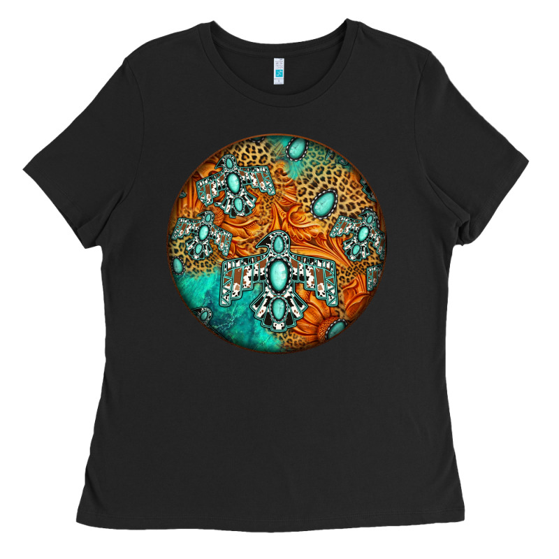 Western Pattern Circle Ladies Tee by Jasminsmagicworld | Teevron