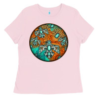 Bubblegum Pink western pattern circle Ladies Tee - Jasminsmagicworld