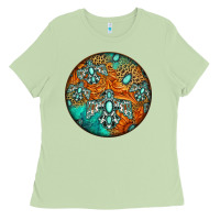 Matcha western pattern circle Ladies Tee - Jasminsmagicworld