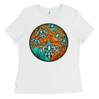 White western pattern circle Ladies Tee - Jasminsmagicworld