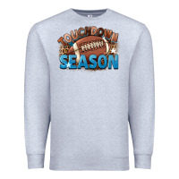 Heather Grey touchdown season Premium Sweatshirt - FaDigitalArtStudio