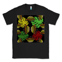 Black african and leaf seamless pattern Classic Tee - BundleAndBundleShop