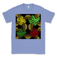 Colony Blue african and leaf seamless pattern Classic Tee - BundleAndBundleShop