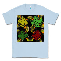 Dusty Blue african and leaf seamless pattern Classic Tee - BundleAndBundleShop