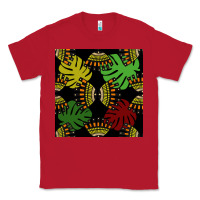 Red african and leaf seamless pattern Classic Tee - BundleAndBundleShop