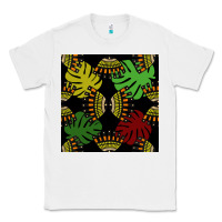 White african and leaf seamless pattern Classic Tee - BundleAndBundleShop