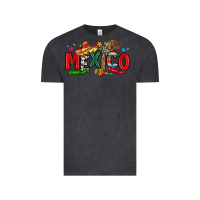 Vintage Black colorful mexico collage Vintage Tee - LillyAllenDesigns
