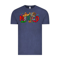Vintage Denim colorful mexico collage Vintage Tee - LillyAllenDesigns